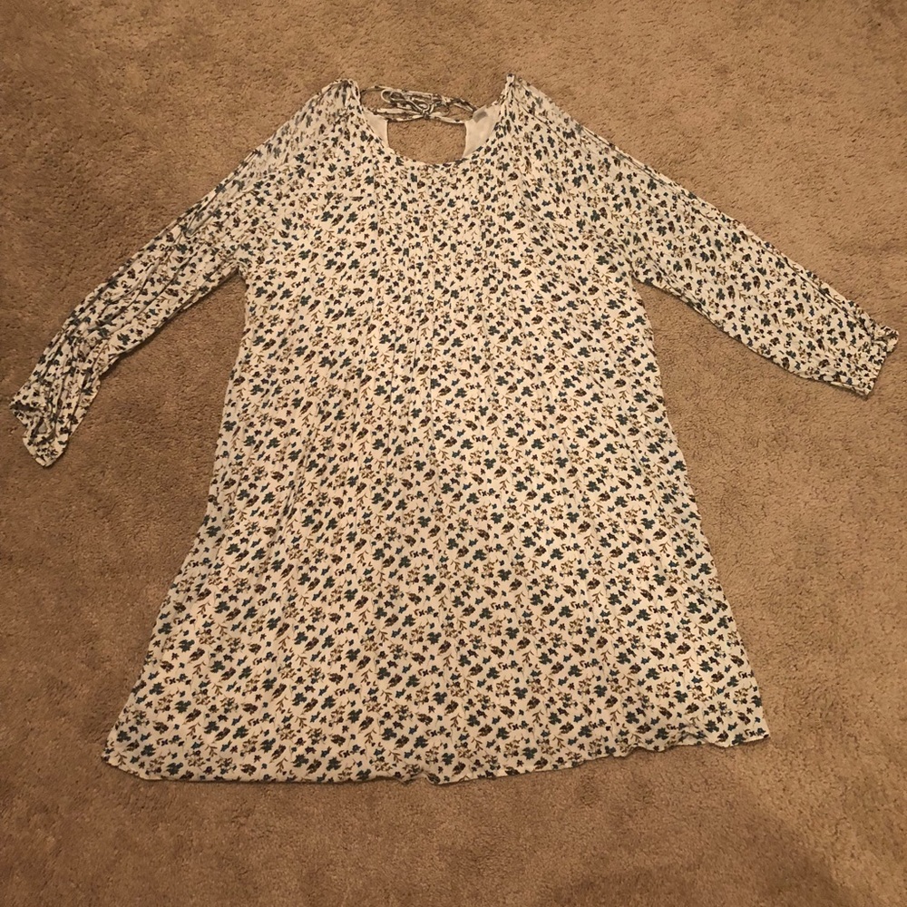 OLD NAVY Floral Long Sleeve Cold Shoulder Dress